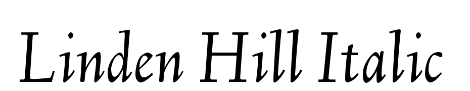 Linden Hill Italic cкачать шрифт бесплатно
